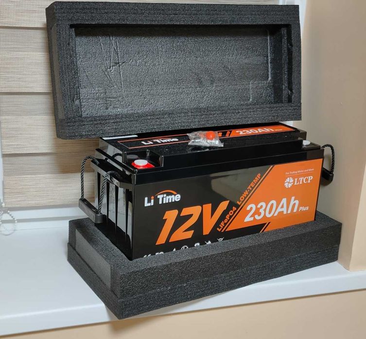 Акумулятор LiTime 12 V 230 Ah LiFePO4 літій залізо-фосфат BMS 200 A
