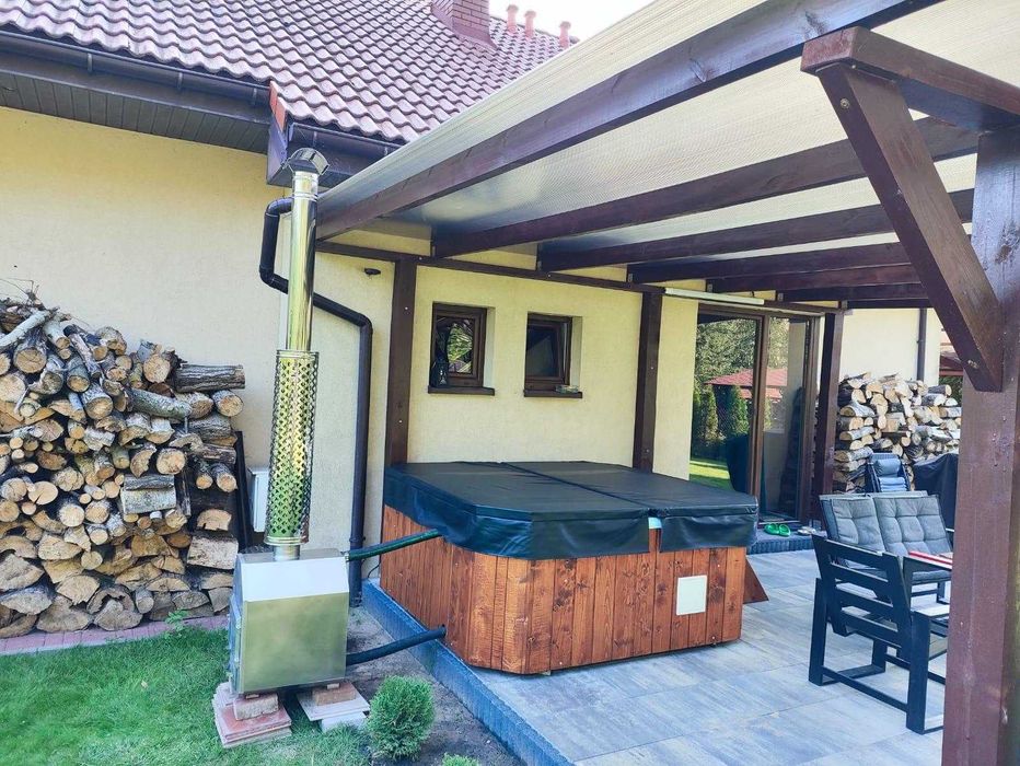 Jacuzzi balia bania basen jakuzzi całoroczne na taras działkę ROD ogród pomost do sauny