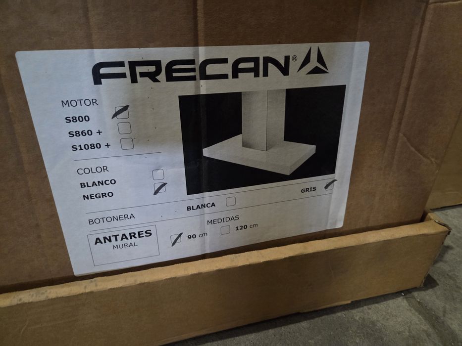 Okap Frecan ANTARES Mural 90 cm – Silnik S800 – Czarny – Nowy