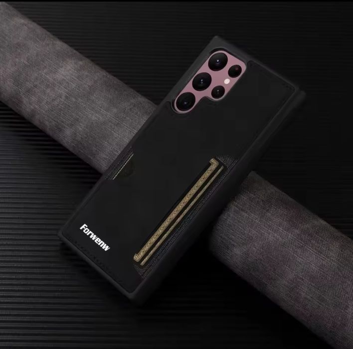 Capa S24 ultra com suporte para cartões