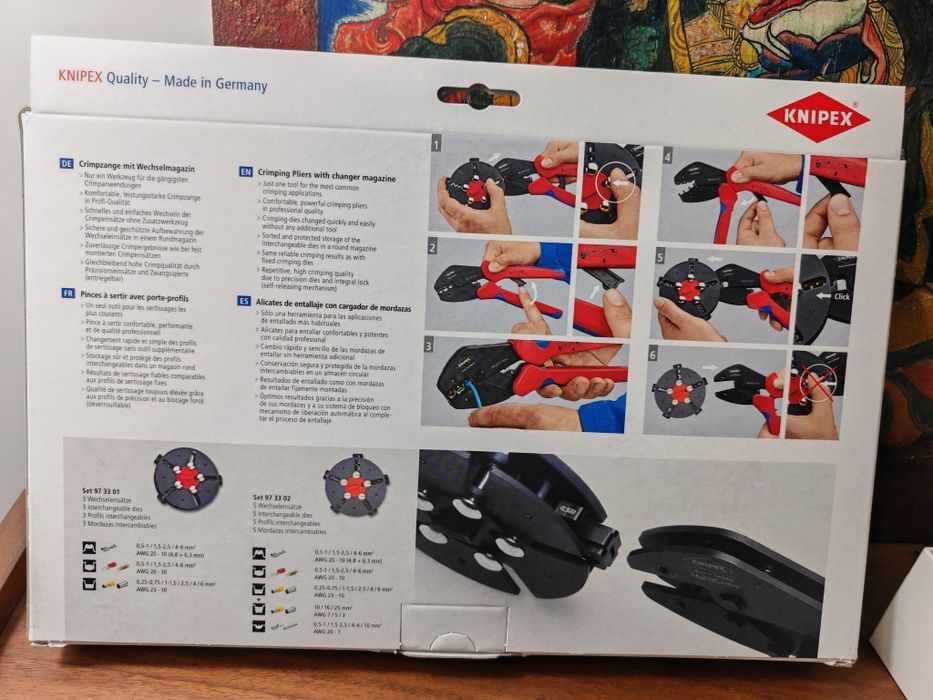 KNIPEX 97 33 02 Szczypce z magazynkiem 5 matryc 
SZCZYPCE DO