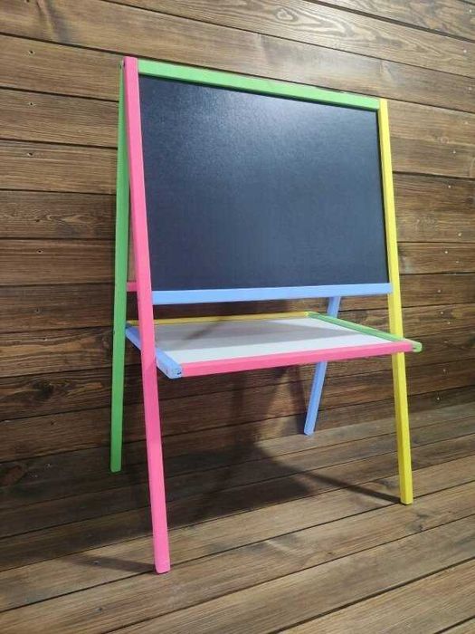 Мольберт дитячий магнітний двохсторонній на 4-х ніжках, поличка, 3в1.