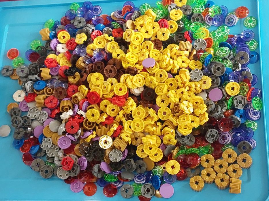 Lego klocki kolorowe mix , okragle karbowane,dysk 2x2 i inne-nowe