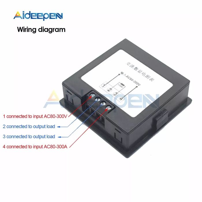 Вольтметр, амперметр, частотомер, ваттметр,  измеритель мощности 6-80V