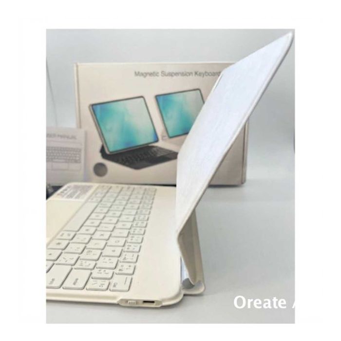Magnetic Suspension Keyboard Case – iPad Pro 11 / iPad Air 11 (4ª/5ª Gen) – Branco – Nova - Envio Grátis