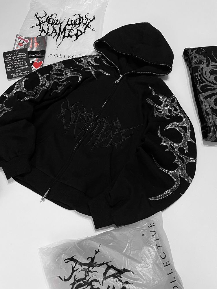 Named Collective Crash Rhinestone Zip Hoodie original: 6 700
