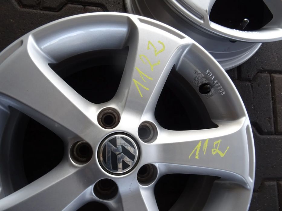 5x100x57 6Jx15 ET40 Volkswagen oryginalne felgi 15