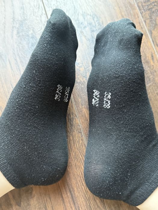 Używane skarpetki skarpety socks 38 czarne black stopki