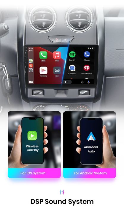 Rádio 9" Android Dacia Duster 2015 a 2022 CARPLAY WIFI GPS 2/32GB novo