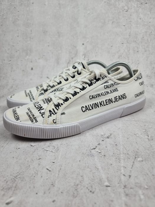 Trampki Męskie Calvin Klein Ck 43 buty sportowe wyjściowe Białe