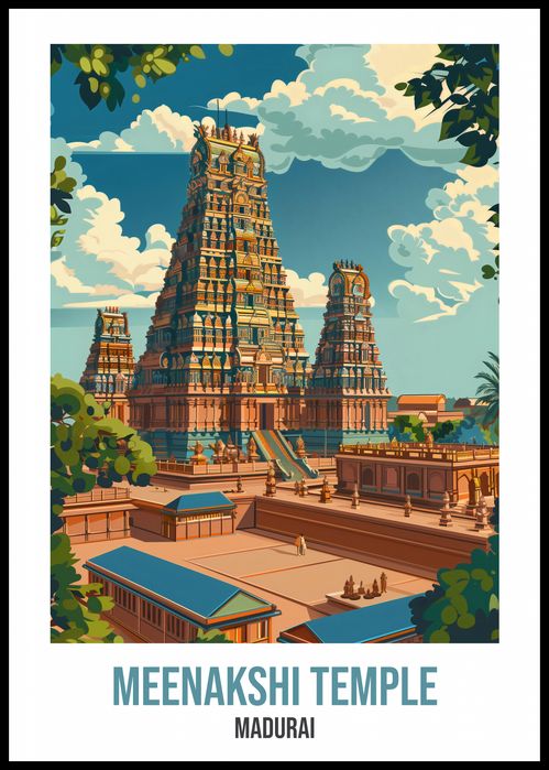 Plakat 59,4x84,1cm Meenakshi Temple, Madurai