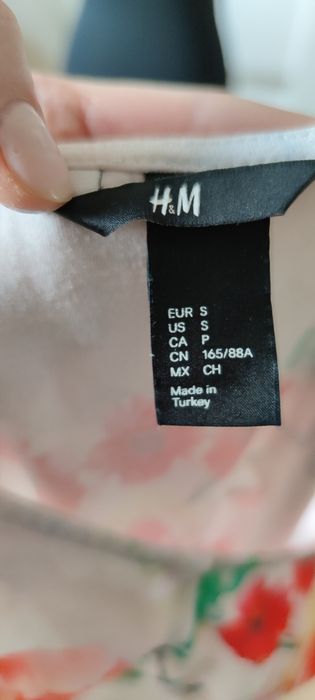Sukienka kolorowa mini H&M S/36/8 lato elastyczna tuba dopasowana