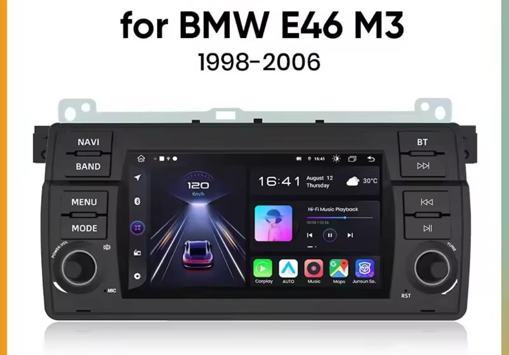 Rádio 7" BMW E46 Rover 75 MG Zt Android Auto Carplay GPS WiFi 2/32GB