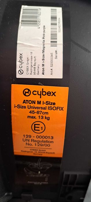 Fotelik Cybex Aton M ni-size 0-13kg + Baza + Pokrowiec