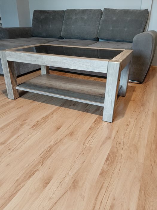 Szklany stolik dąb Sonoma 64x106