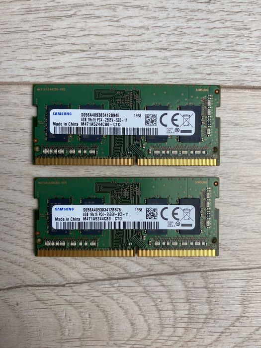 Оперативна пам'ять Samsung DDR4 8 GB 2x4 GB SODIMM 2666 MHz