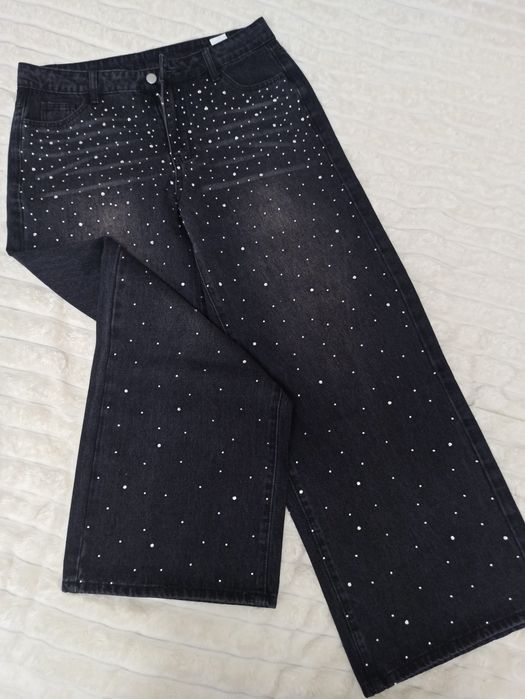 Джинси палаццо,широкі в камінці