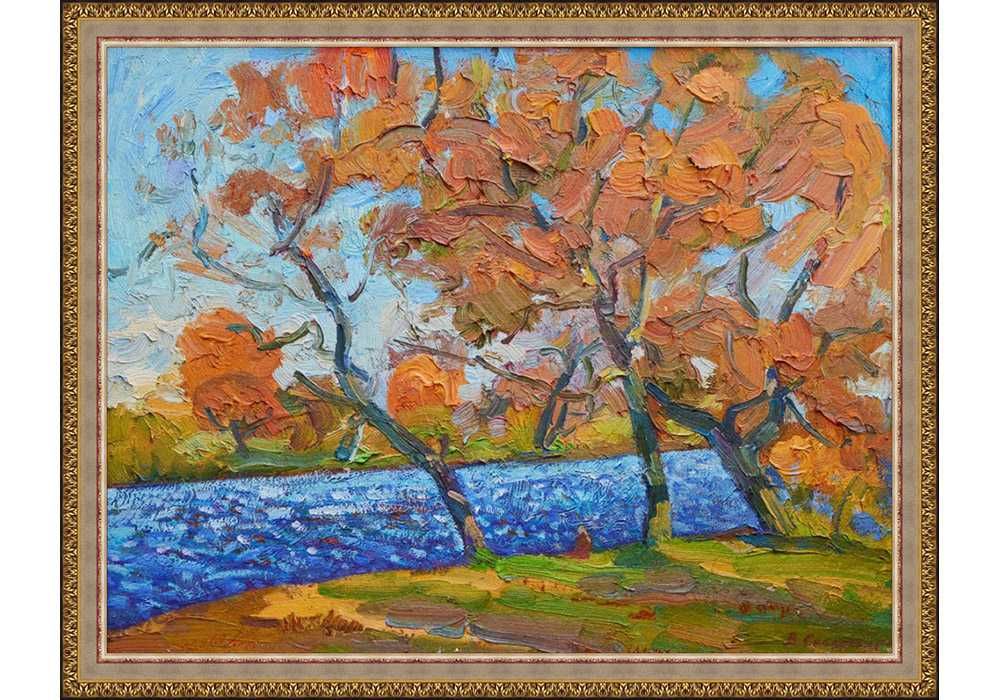 Севастьянов Виктор (1923-1993). Отдых у реки. х/м. 47*60 см - Жанровая