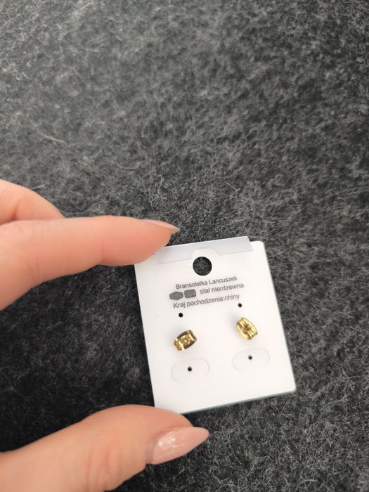 Blueberry kolczyki na sztyfcie diamenty