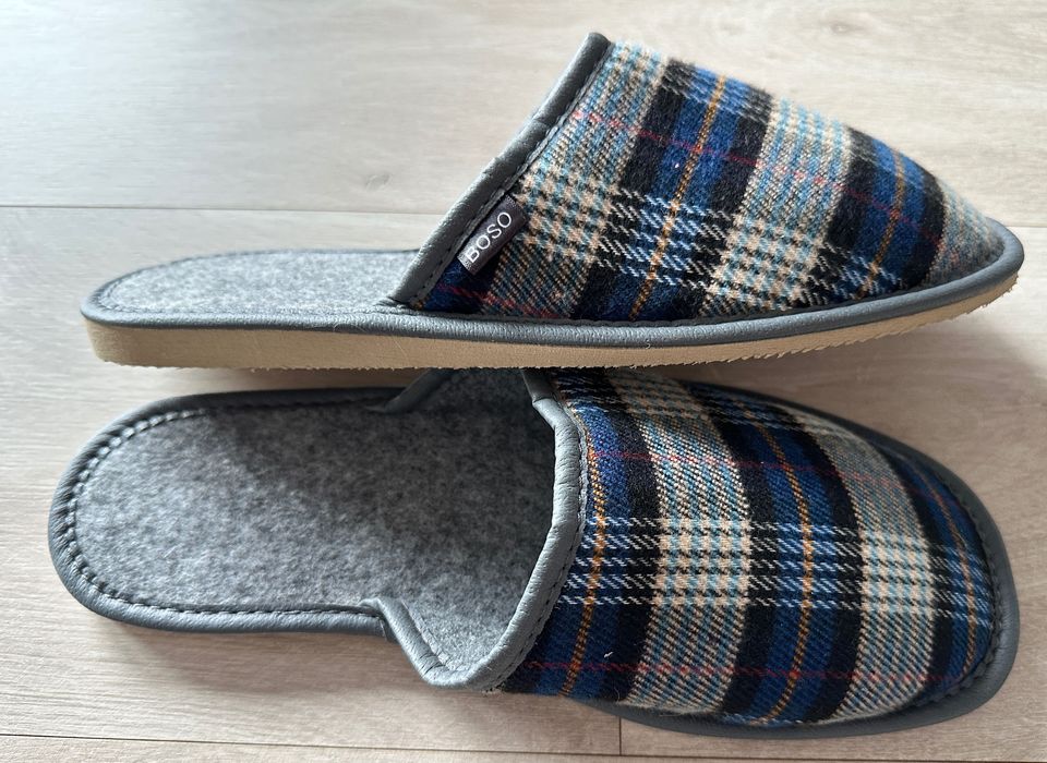 Pantofle męskie filcowe, podeszwa gumową, BOSO, nowe, rozmiar 41