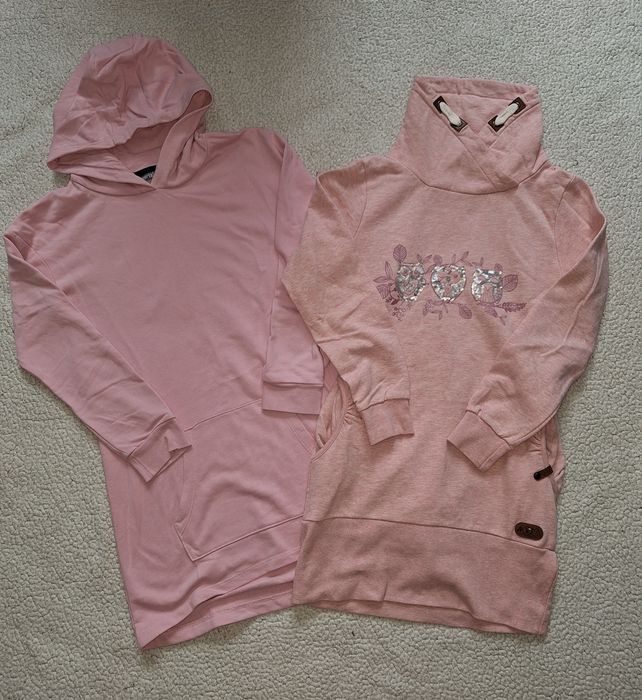 Zestaw tunik/sukienek dresowych dla dziewczynki, rozm.146/152