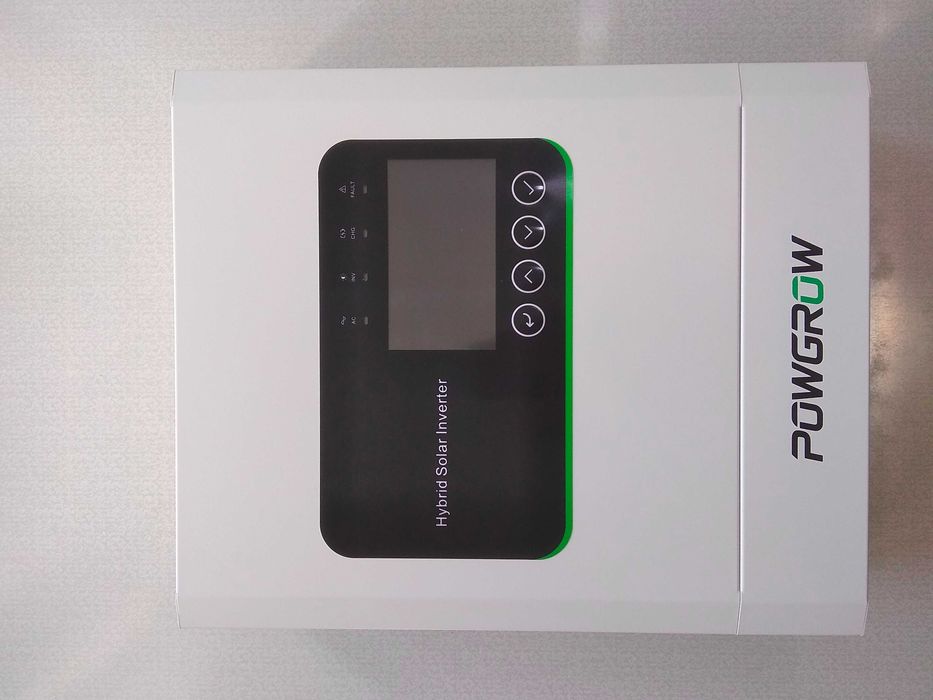 Гібридний інвертор Powgrow (Powland) 5kW 24V із WiFi - найтихіший та найпотужніший.  Заряд 160A, до 9000W сонячних панелей