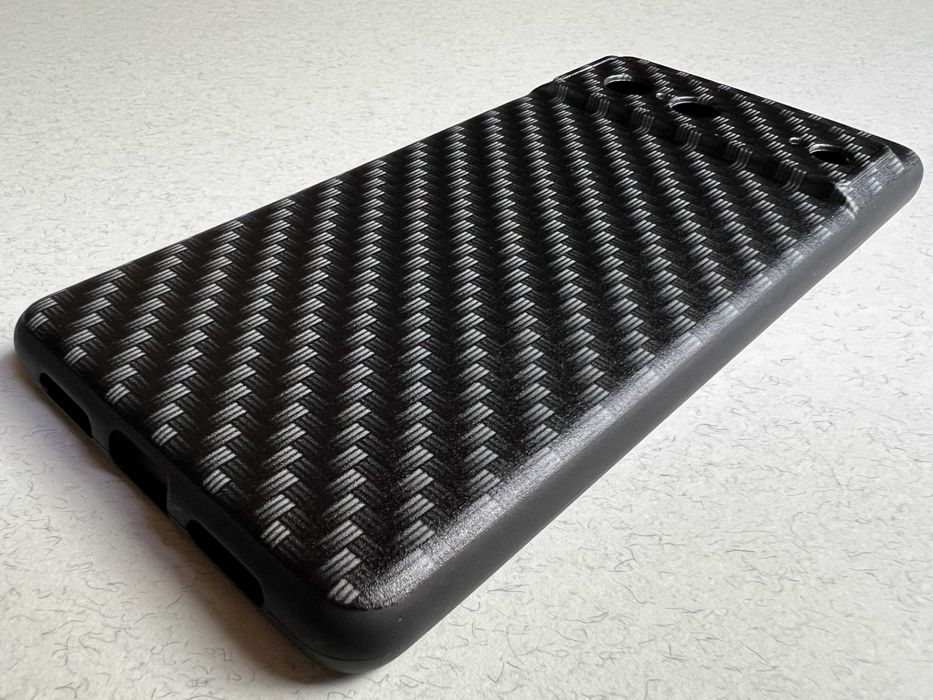 Google Pixel 7 чохол чорний "Carbon" м'який пластик чехол накладка