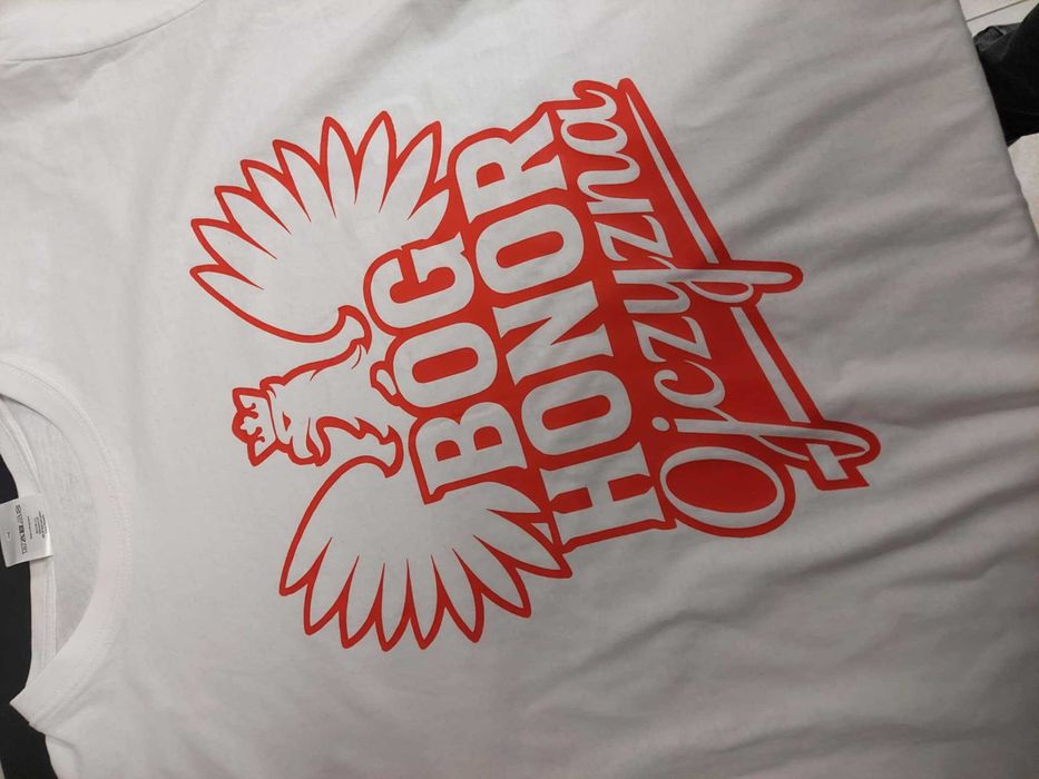 Koszulka patriotyczna t-shirt orzeł polska godło Bóg Honor Ojczyzna XL