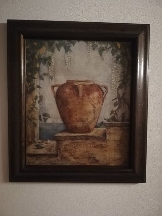 Quadro Decorativo com Moldura de Madeira