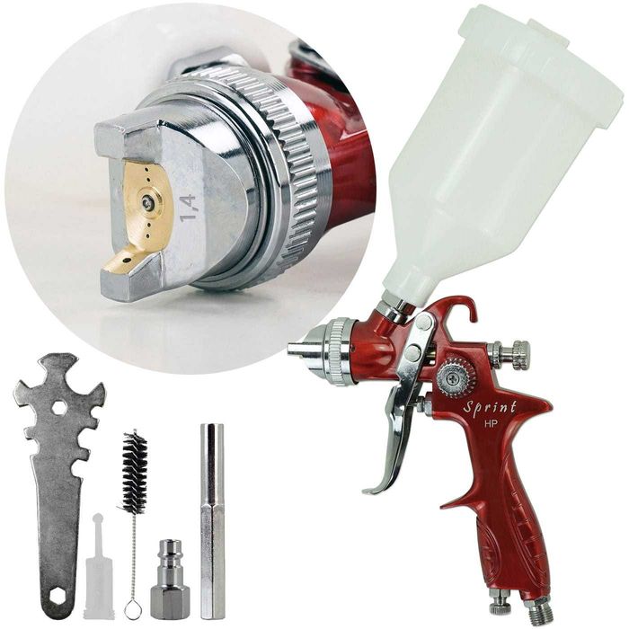Pistolet lakierniczy do malowania HP 1,4mm do farb lakierów Sprint