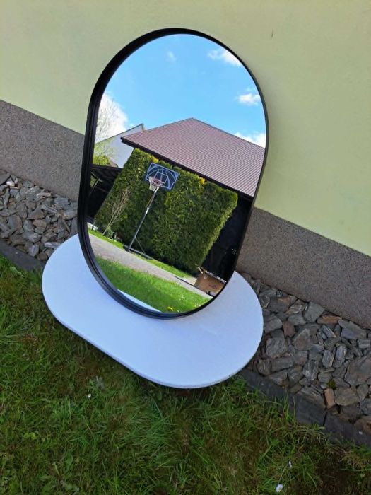 Lustro owalne 90x30, gruba rama