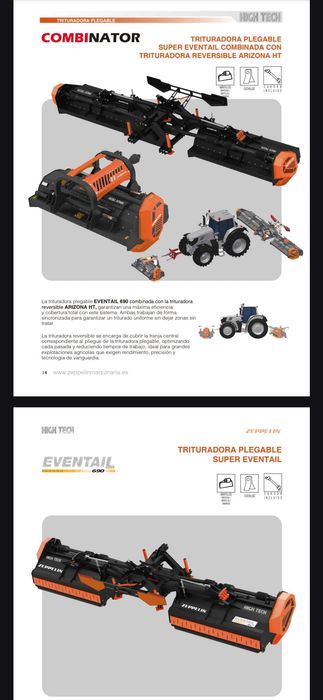 Mulczer Kosiarka Bijakowa składana tylno-czołowa 7m. ZEPPELIN POTĘŻNY