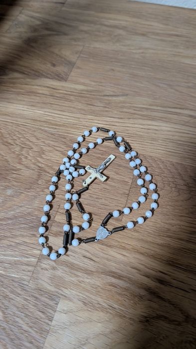 Stary różaniec perłowy  antyk