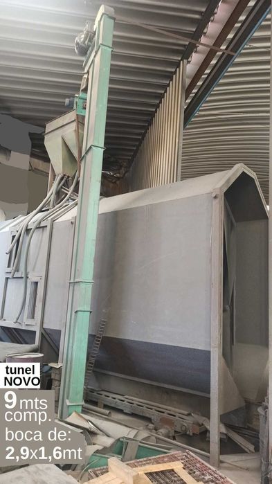 Cabine Tunel 9mts Pintura Industrial Decapagem Pre-Lavado Estufa Forno