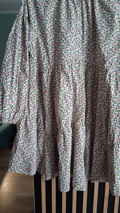 Sukienka kwiaty oversize M h&m