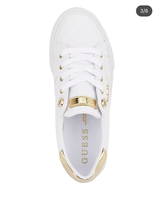 Білі кеди бренду GUESS.  Весна -осінь, екошкіра. Нові ,розмір 40 , по устільці 26 см