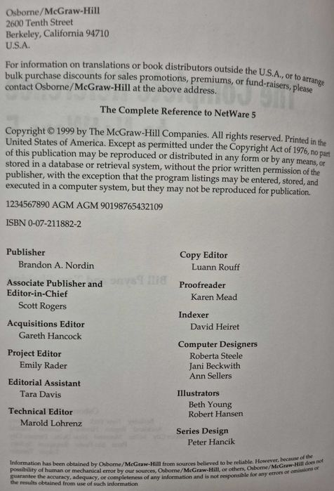 Livro «Netware 5 -The Complete Reference» de Bill Payne e Tom Sheldon