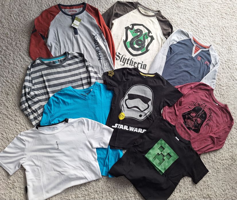 Paka zestaw dla chłopaka 146 152 star wars harry potter bluzki