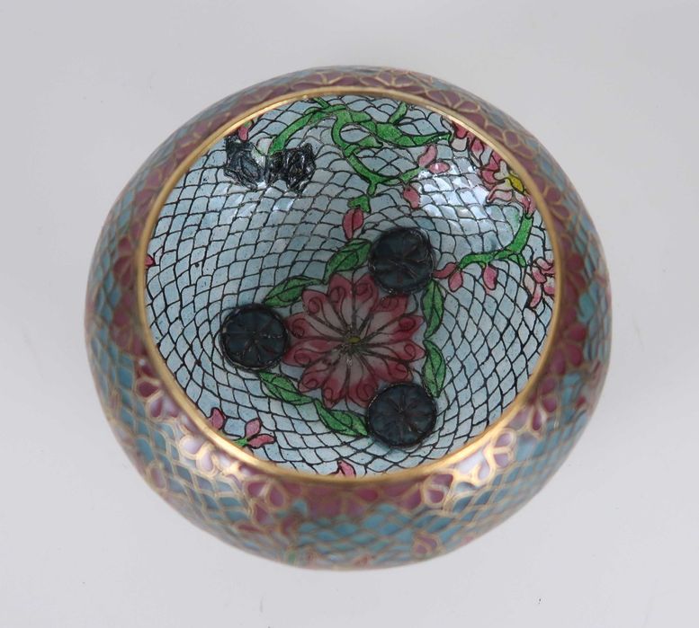 Taça Chinese plique-a-jour transparency enamel