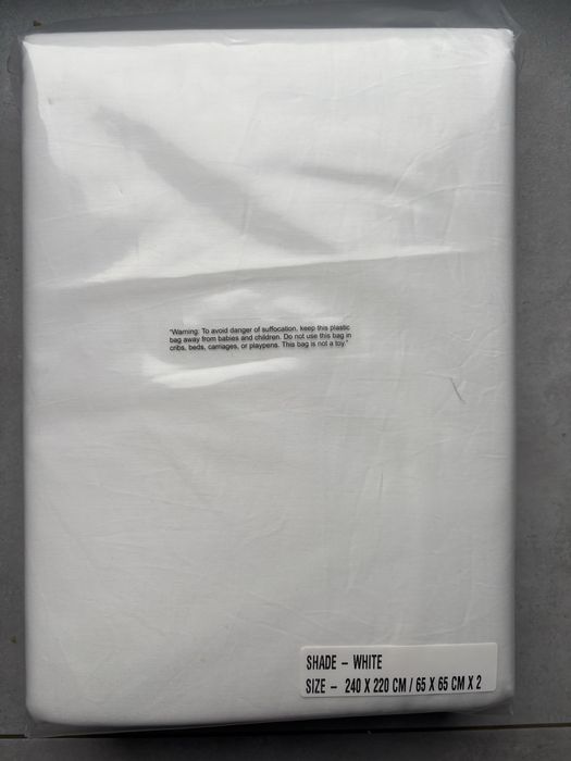 Nowy zestaw poszewek na pościel biały