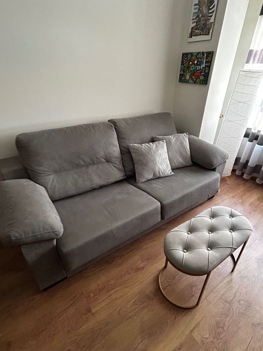 Sofá cama cinzento conforama