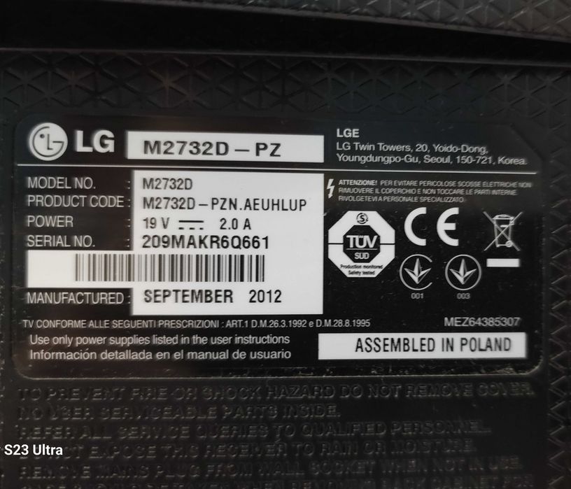 LG M2732D-PZ (2w1 monitor + TV)