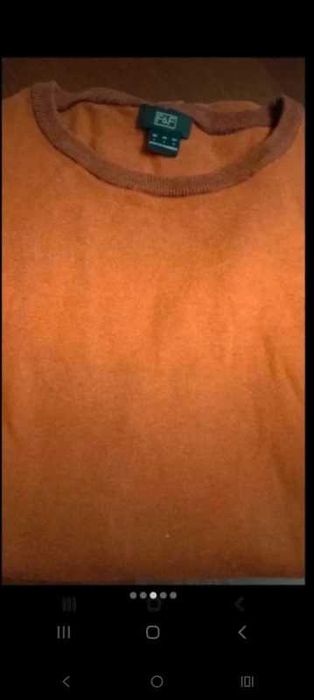 Sweter męski pomarańczowy L/XL