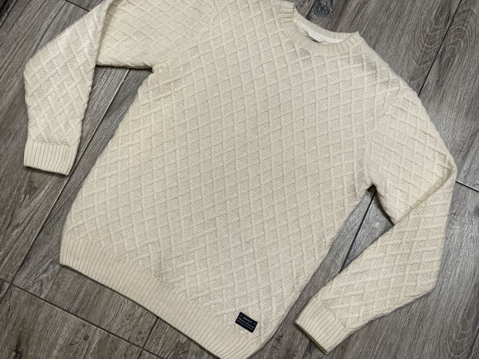 Meski Elegancki Sweter GANT Shetland Wool r. L