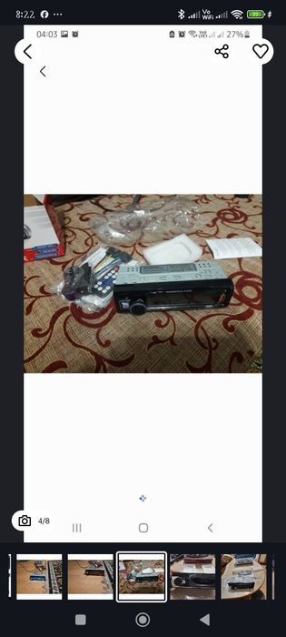 Продам автомагнітолу 1din USB блютуз 4×45w