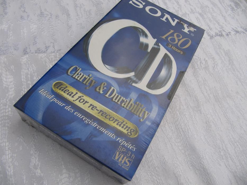 Видеокассеты Sony VHS 180 мин, для видеомагнитофона новые