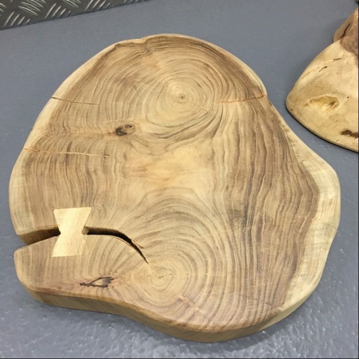 Fatias de Tronco Teca Maciça Teak Slabs - NOVO by OVO Home Design