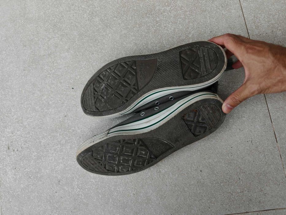 Converse cinzentas e verde esmeralda — tamanho 42