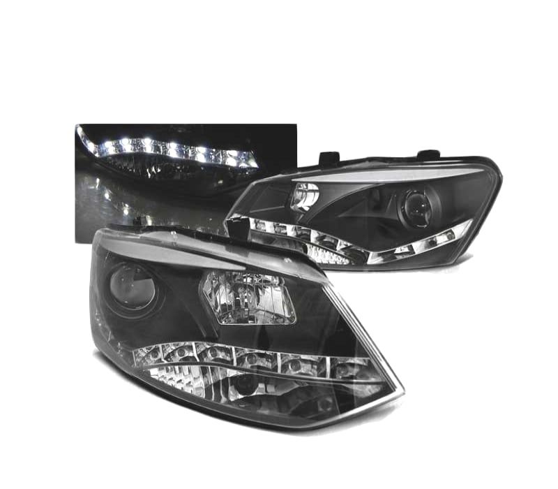 FAROIS TRU DRL VOLKSWAGEN VW POLO 6R 09-14 PRETOS