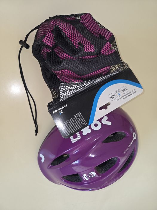 Conjunto capacete+joelheira+cotoveleira